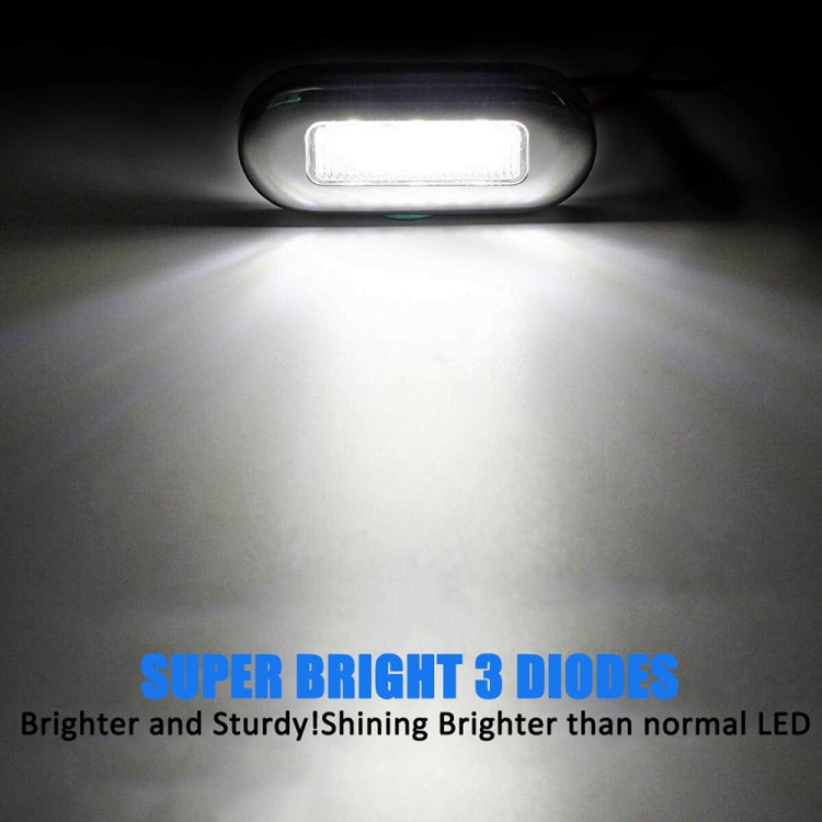MK-056 Ship / Yacht 3 inch 12V LED Waterproof Stainless Steel Underwater Light, 12V White Light, 12V Blue Light