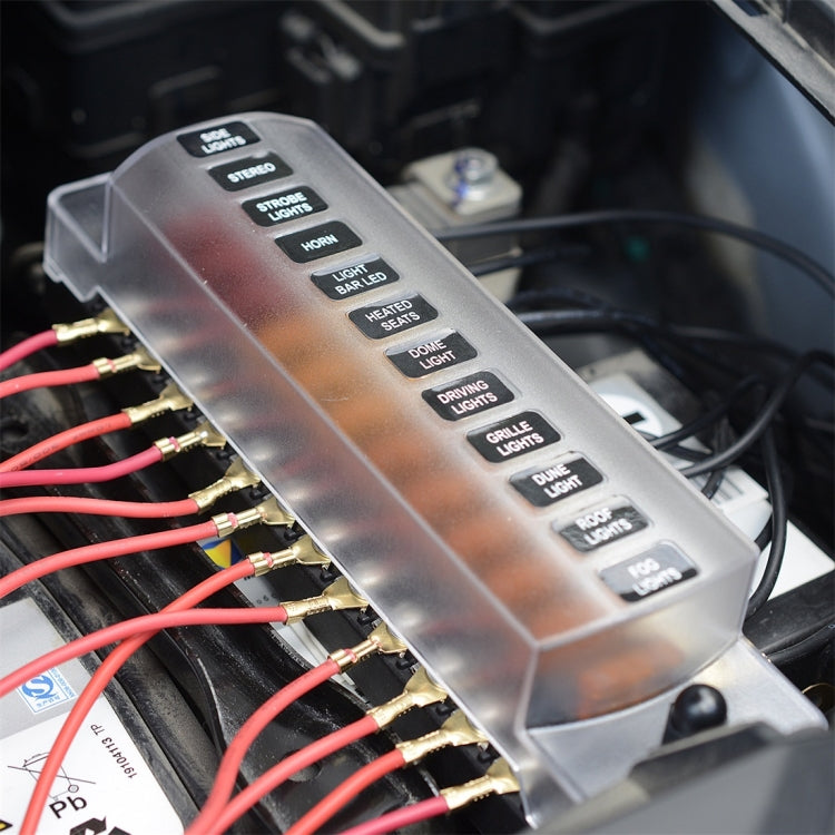 CS-979A2 FB1904 1 In 1 Out 12 Ways No Distinction Positive Negative Fuse Box without Fuse for Auto Car Truck Boat, CS-979A2