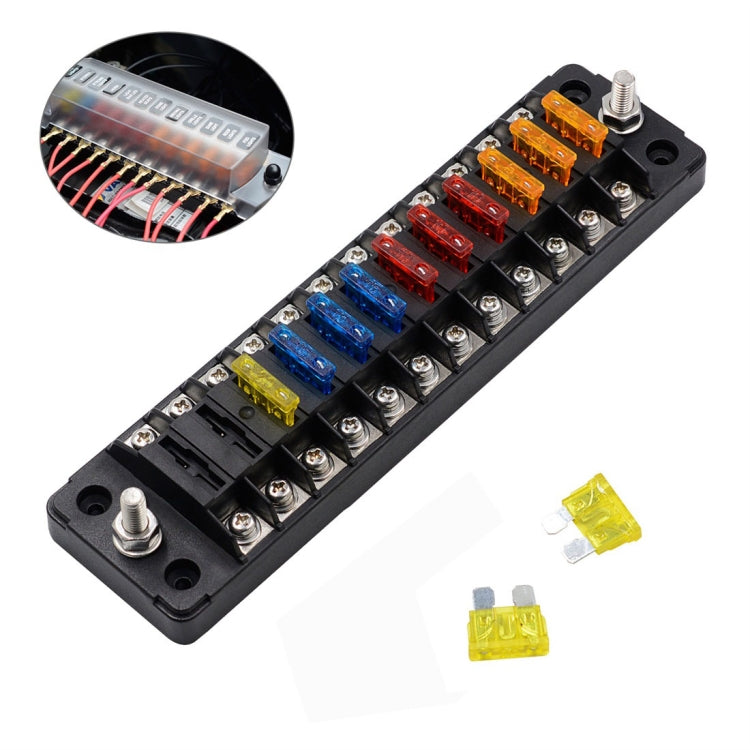 ZH-979A2 FB1904 1 In 1 Out 12 Ways Positive Negative Fuse Box with 24 Fuses for Auto Car Truck Boat, ZH-979A2