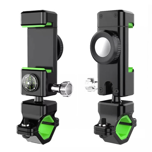 Support de téléphone portable antivol et anti-éjection pour vélo/moto, sans lumière (noir), sans lumière (vert)