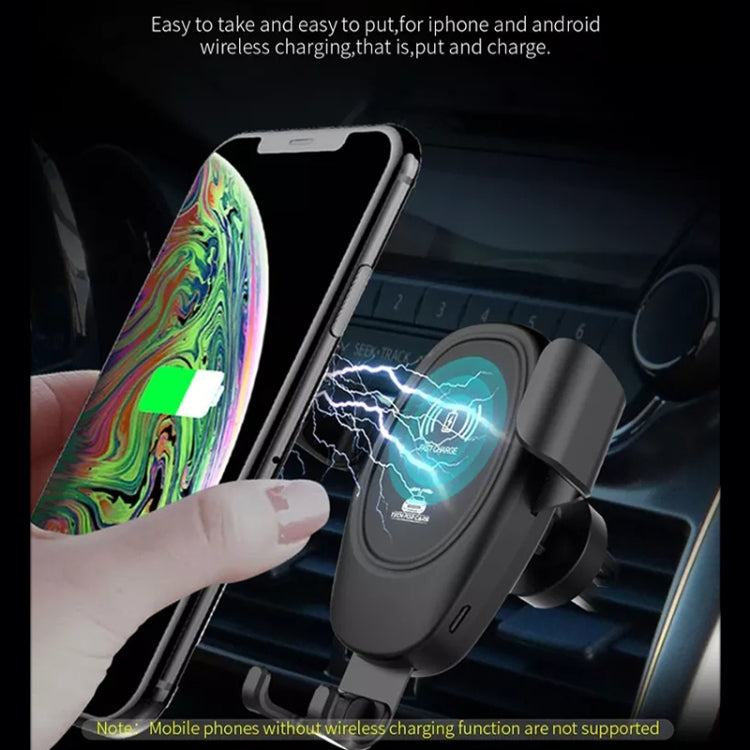 Car Wireless Charger Multifunctional Mobile Phone Wireless Charger Stand, Multifunctional Black