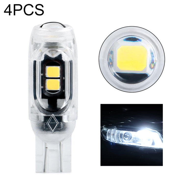 4pcs T10 DC12V / 0.84W / 0.07A / 150LM Car Clearance Light 5LEDs SMD-3030 Lamp Beads with lens