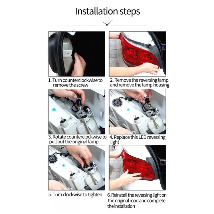 4pcs T15 DC12V / 1.5W / 0.13A / 540LM Car Decoding Reversing Light 9LEDs SMD-3030 Lamp Beads, 4pcs T15