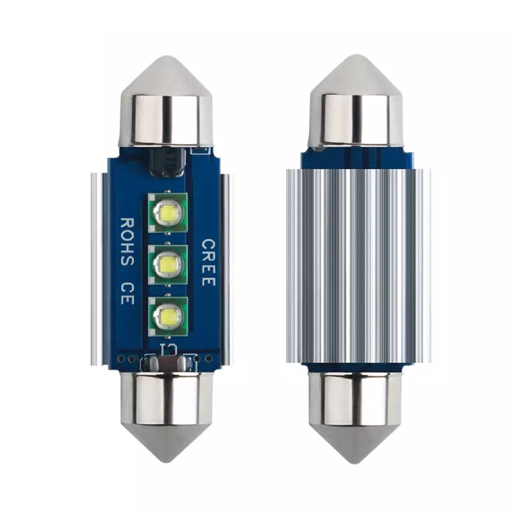 2pcs 36mm IC12V / 2.76W / 0.23A / 300LM 3LEDs SMD Car Reading Lamp Dome Light, 36mm