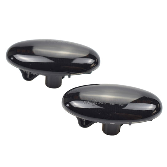 2pcs For Mazda 2 DY 2003-2007 Car Dynamic LED Fender Side Light, For Mazda 2 DY 2003-2007 (Transparent Black)
