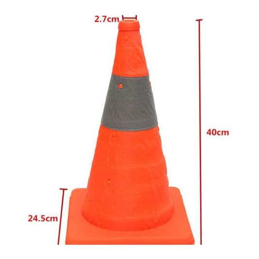 Car Telescopic Folding Road Cone Oxford Cloth Reflective Warning Sign, Folding Road Cone