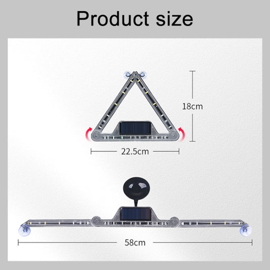 Car Triangular Light Warning Sign Solar Charging Strobe Emergency Ranger Light