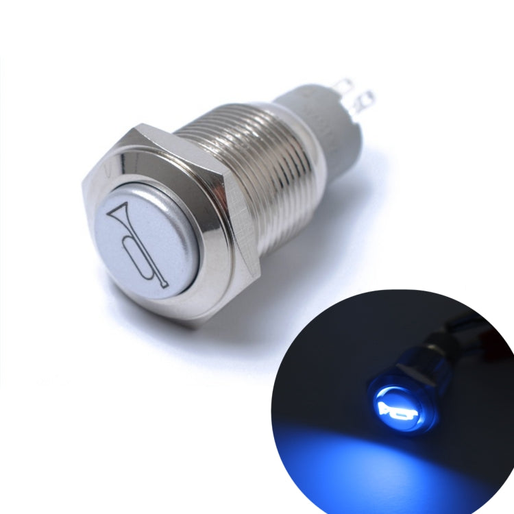 Momentary Reset Switch Push Button 16mm 12V for Car Motorcycle Horn Speaker, Horn Speaker