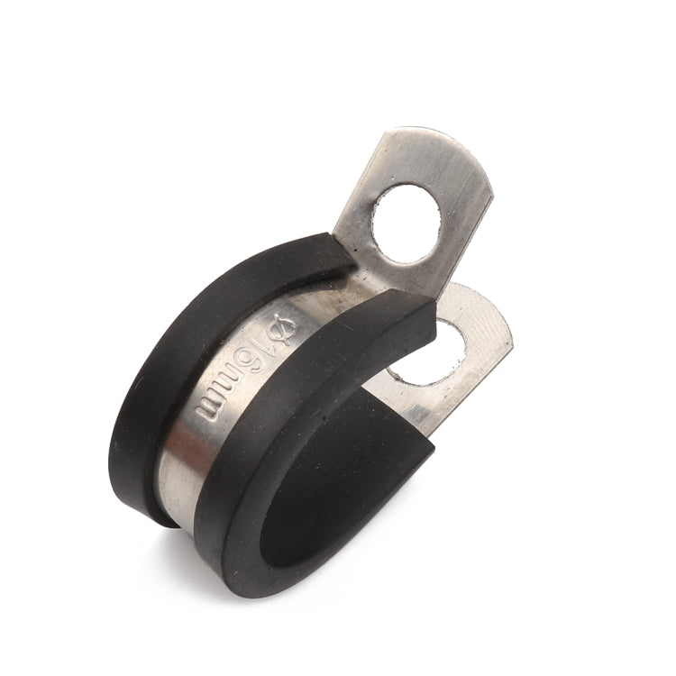 10 PCS Car Rubber Cushion Pipe Clamps Stainless Steel Clamps, Size: 9/16 inch (14mm), Size: 9/16 inch (14mm)