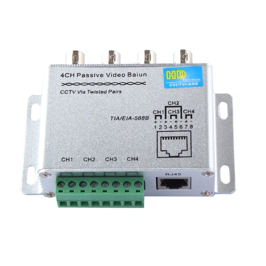 HD204A Balun vidéo passif 4 canaux HD-CVI/TVI/AHD, HD204A
