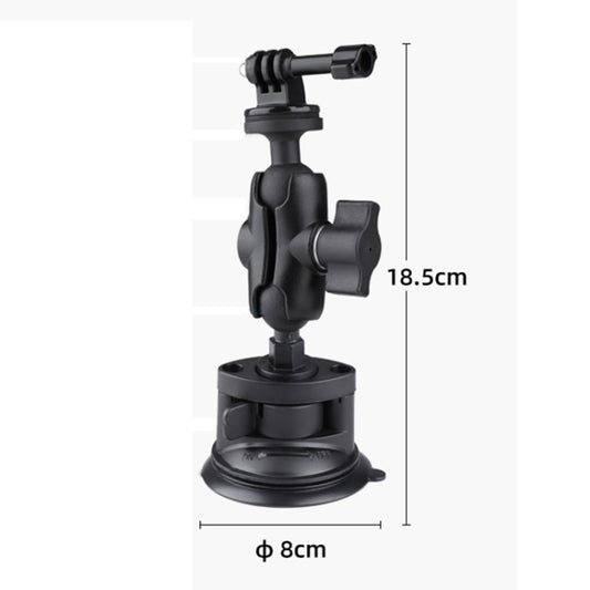 Support de montage à ventouse simple avec adaptateur de trépied et attache en acier et boucle de sécurité, ventouse simple