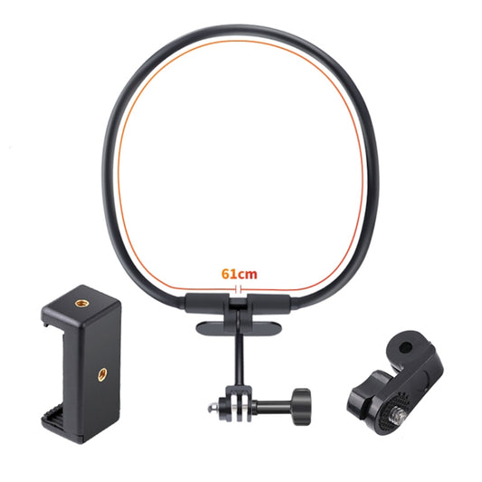 Support de téléphone mains libres portable pour cou avec pince de téléphone, version étendue, support de cou C