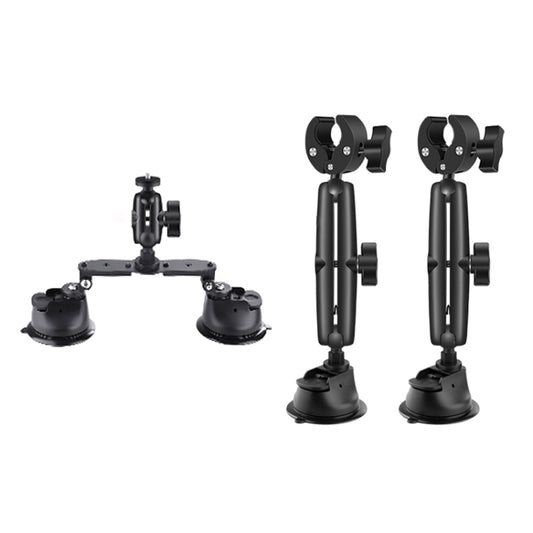 1/4 inch Screw Dual-Leg  Suction Cup Mount and 2 x Single-leg Car Suction Cup Mount Crab Clamps Set, Dual-Leg Suction Cup Mount and 2 x Single-leg Car Suction Cup