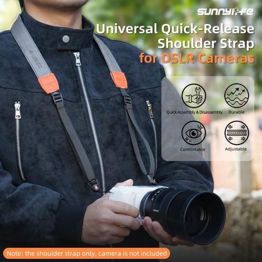 Sunnylife Universal-Schnellwechsel-Schultergurt Verstellbares Schulterband 3,2 cm breites Sicherheitsseil für DSLR-Kameras