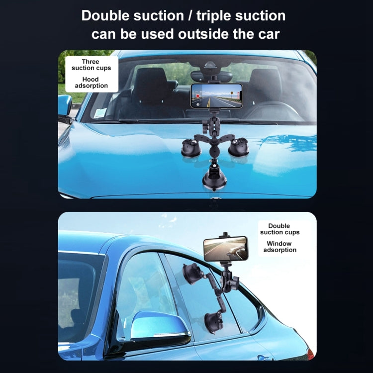 Tri-leg Suction Cup Articulating Friction Magic Arm Phone Clamp Mount, Tri-leg Suction Cup Magic Arm