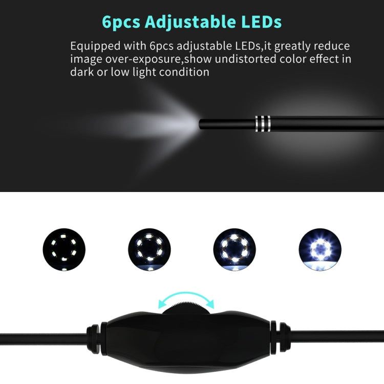 I96 0.3MP HD Visual Ear Nose Tooth Endoscope Borescope with 6 LEDs, Lens Diameter: 5.5mm, Length: 2m