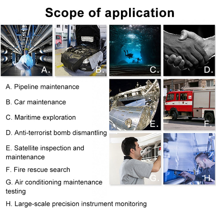 F99 HD Mobile Phone Endoscope, 8mm Waterproof Pipe Endoscope, Wifi Version, Hardwire, Length: 1.5m, Length: 1.5m