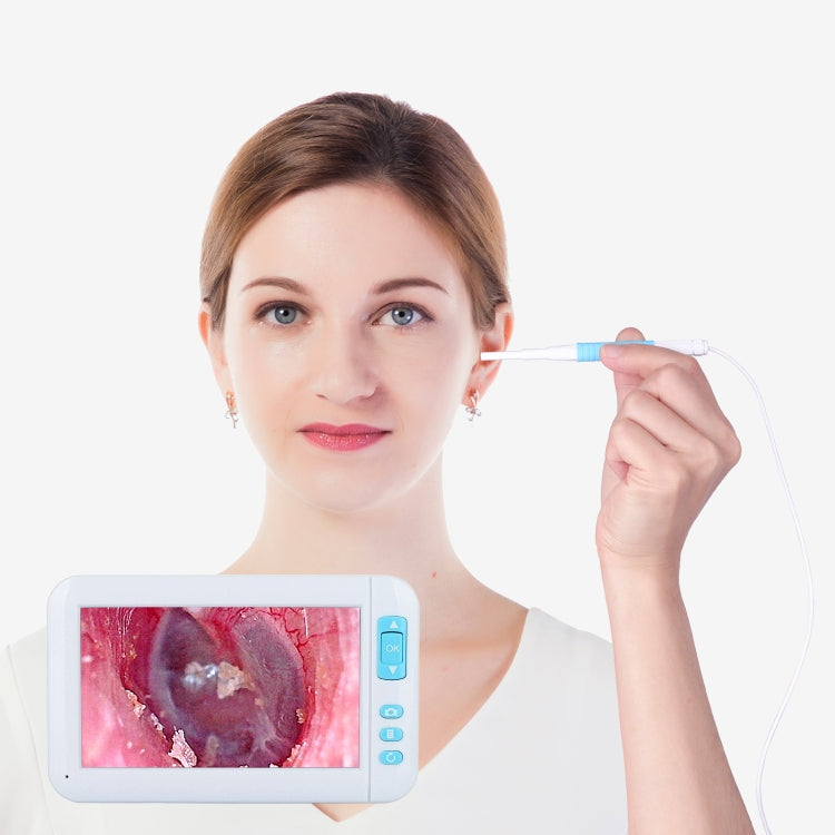 C01 4.3 Inch Screen Display HD1080P Visual Earspoon Endoscope with 6 LEDs, Diameter:5.5mm, C01 5.5mm