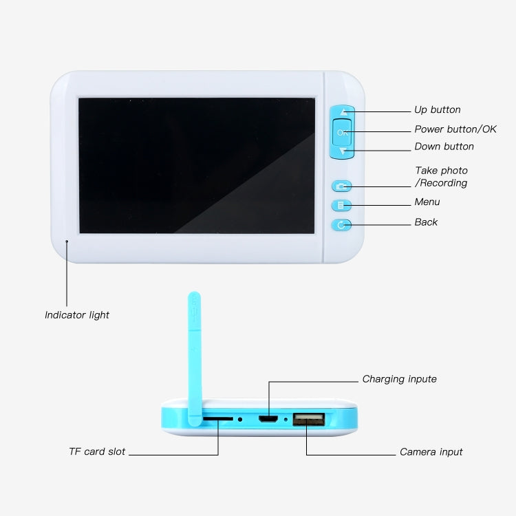 C01 4.3 Inch Screen Display HD1080P Visual Earspoon Endoscope with 6 LEDs, Diameter:5.5mm, C01 5.5mm