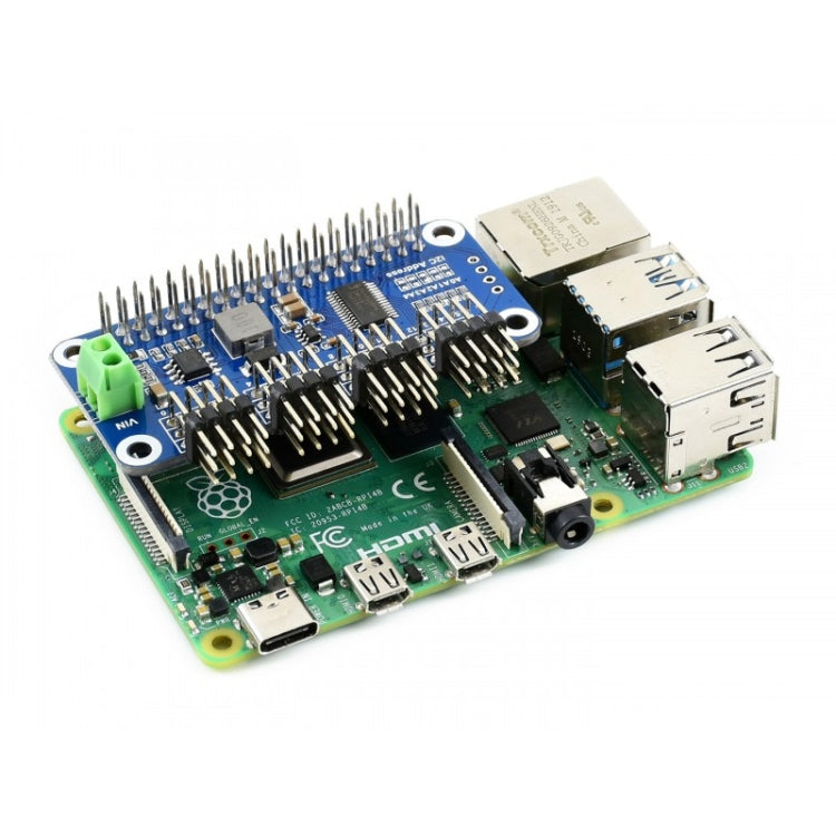 Waveshare 16-Channel 12-bit I2C Servo Driver HAT B for Raspberry Pi, 17035