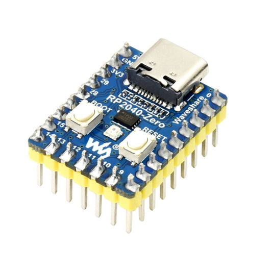 Waveshare RP2040-Zero Pico-like MCU Board Based on Raspberry Pi MCU RP2040, with Pinheader mini Version, 20335
