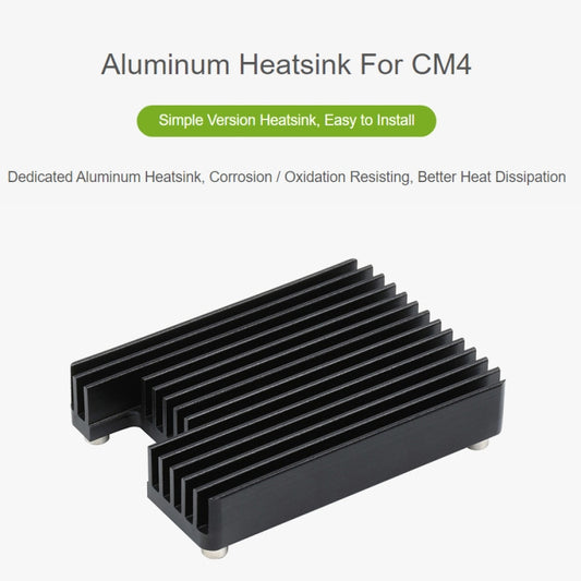 WAVESHARE Aluminum Heatsink for Raspberry Pi CM4, with Antenna Notch