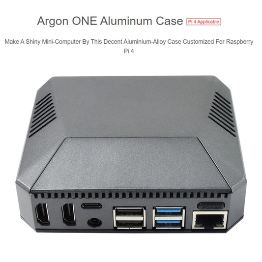 Waveshare Argon One Aluminum Case For Raspberry Pi 4, with Safe Power Button, Argon One