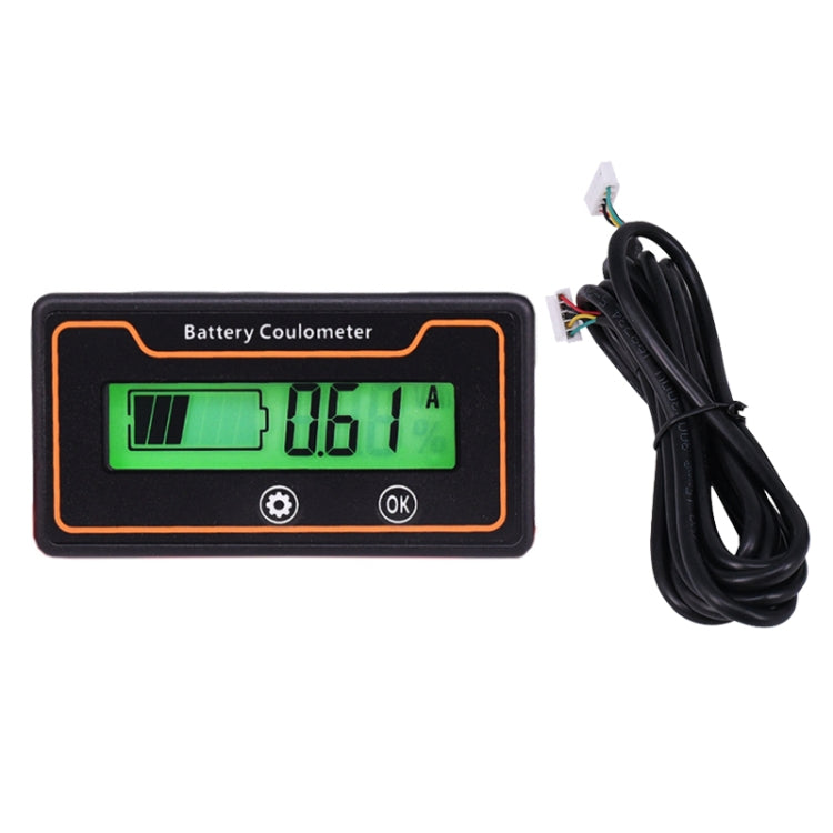 2m 50A 12V 48V Digital Display DC Current Voltmeter Lead-Acid Lithium Battery Charge Meter, 2m 50A