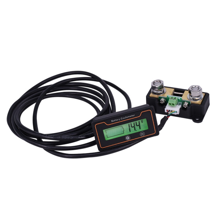 2m 100A 12V 48V Digital Display DC Current Voltmeter Lead-Acid Lithium Battery Charge Meter, 2m 100A