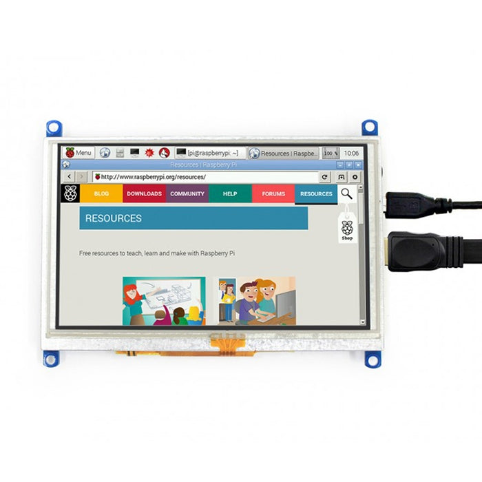 WAVESHARE 5 Inch HDMI LCD (G) 800x480 Touch Screen for Raspberry Pi Supports Various Systems, 5 Inch HDMI LCD (G)