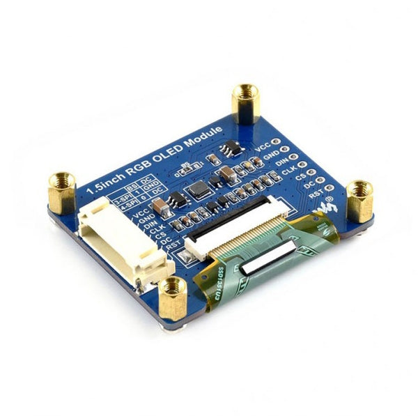 WAVESHARE 128x128 General 1.5inch RGB OLED Display Module 16-bit High Color with SPI Interface, 1.5inch OLED
