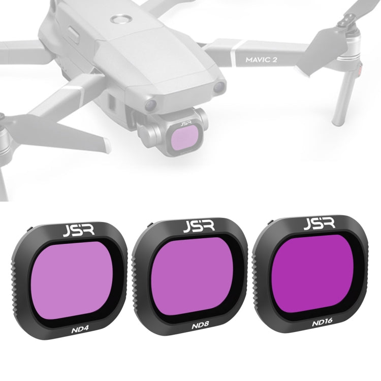 JSR Drone 3 in 1 ND4+ND8+ND16 Lens Filter for DJI MAVIC 2 Pro, ND4+ND8 ...