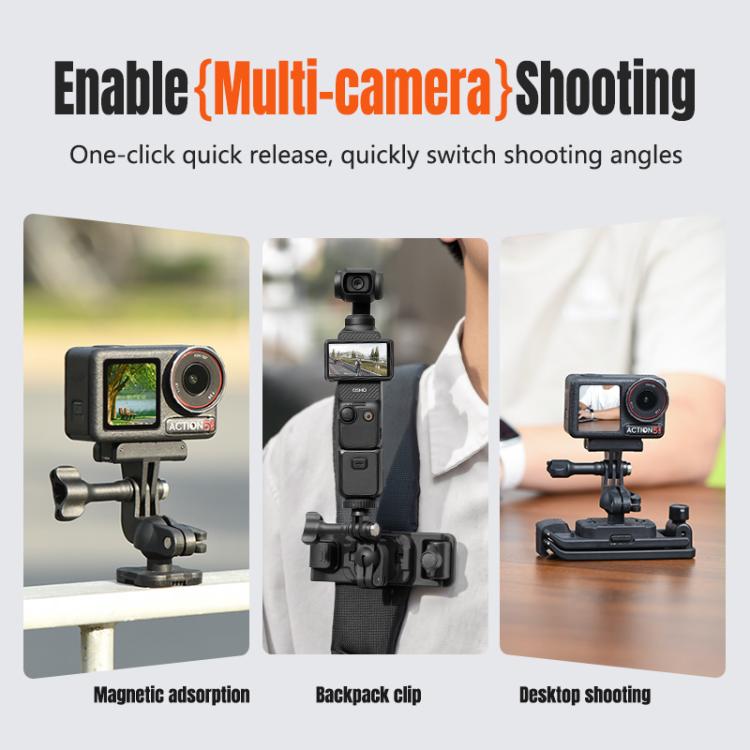 STARTRC Magnetic Backpack Clip Mount for DJI Osmo 360 / GoPro Action Cameras, Magnetic Backpack Clip