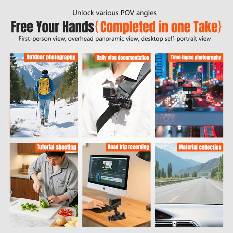 STARTRC Magnetic Backpack Clip Mount for DJI Osmo 360 / GoPro Action Cameras, Magnetic Backpack Clip