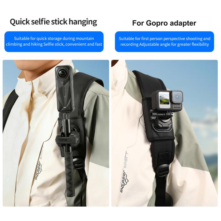 STARTRC Hook And Loop Fastener Selfie Stick Quick-Release Mount, Hook And Loop Mount