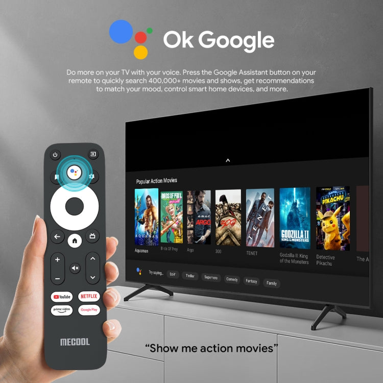 MECOOL KM2 Plus 4K Smart TV BOX Android 11.0 Media Player with Remote Control, Amlogic S905X2 Quad Core, RAM: 2GB, ROM: 16GB, EU Plug, KM2 Plus