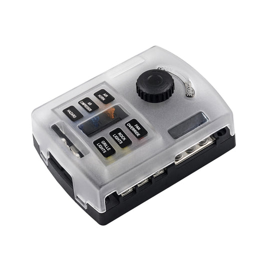 WUPP ZH-1222A1 High Current Independent Positive and Negative 6-way LED Indicator Plug Fuse Box, 6-way