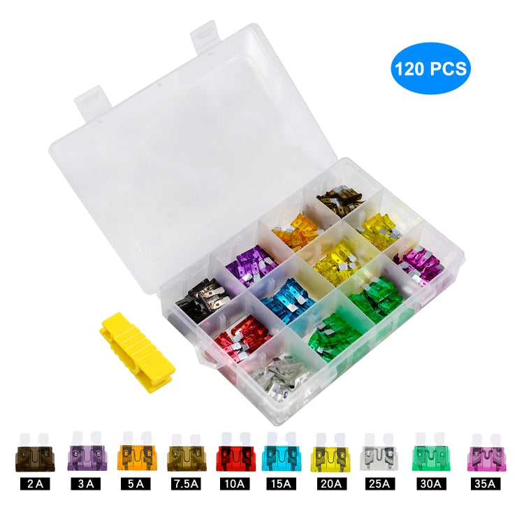 WUPP ZH-1094B1 120 PCS 2A-35A Car Fuse Set, ZH-1094B1 120pcs/set