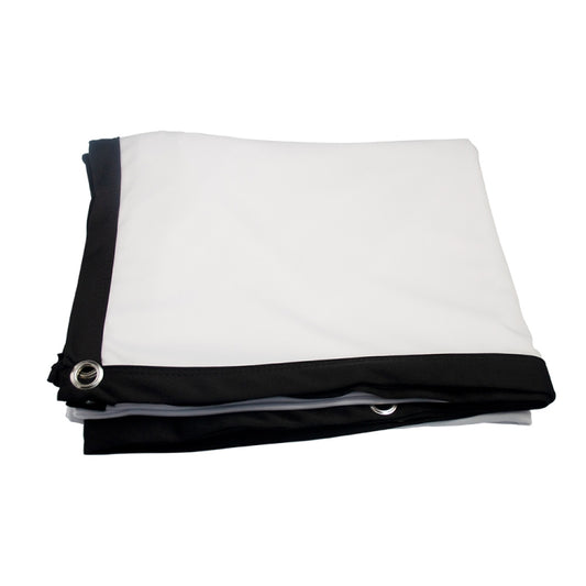 Faltbarer Milchseide-Polyester-Beamer-Vorhang, 60 Zoll (16:9) Projektionsfläche: 133 x 75 cm, 60 Zoll (4:3) Projektionsfläche: 120 x 90 cm, 72 Zoll (16:9) Projektionsfläche: 159 x 90 cm, 72 Zoll (4:3) Projektionsfläche: 146 x 110 cm