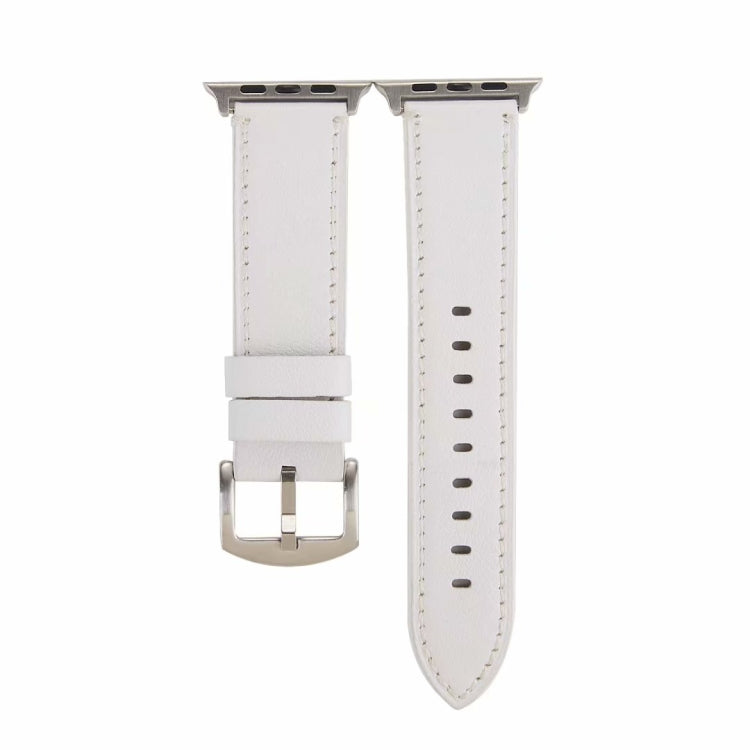 Calfskin Genuine Leather Watchband For Apple Watch Series 6 & SE & 5 & 4 44mm / 3 & 2 & 1 42mm, For Apple Watch Series 7 45mm / 6 & SE & 5 & 4 44mm / 3 & 2 & 1 42mm