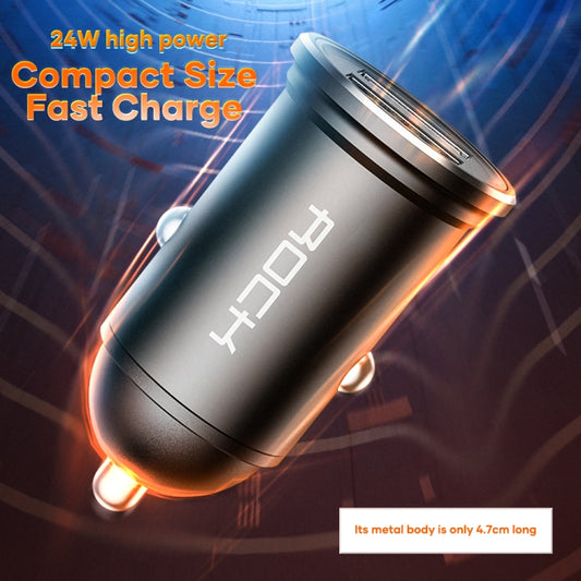 Chargeur de voiture mini double USB H11 4.8A 24W ROCK, H11