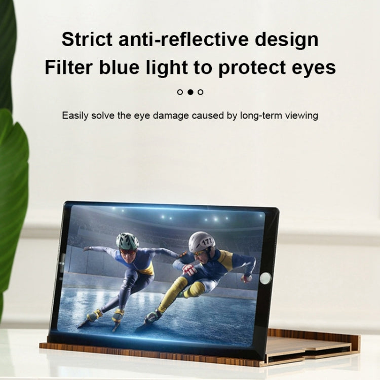 12 Inch Log HD Mobile Phone Screen Amplifier, Golden Wood Grain, Coffee Wood Grain, White Wood Grain, Black Wood Grain