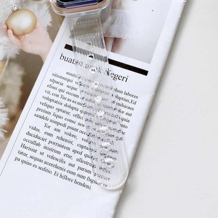 Candy Color Transparent TPU Watchband For Apple Watch Series 6 & SE & 5 & 4 44mm, For Apple Watch Series 7 45mm / & 6 & SE & 5 & 4 44mm