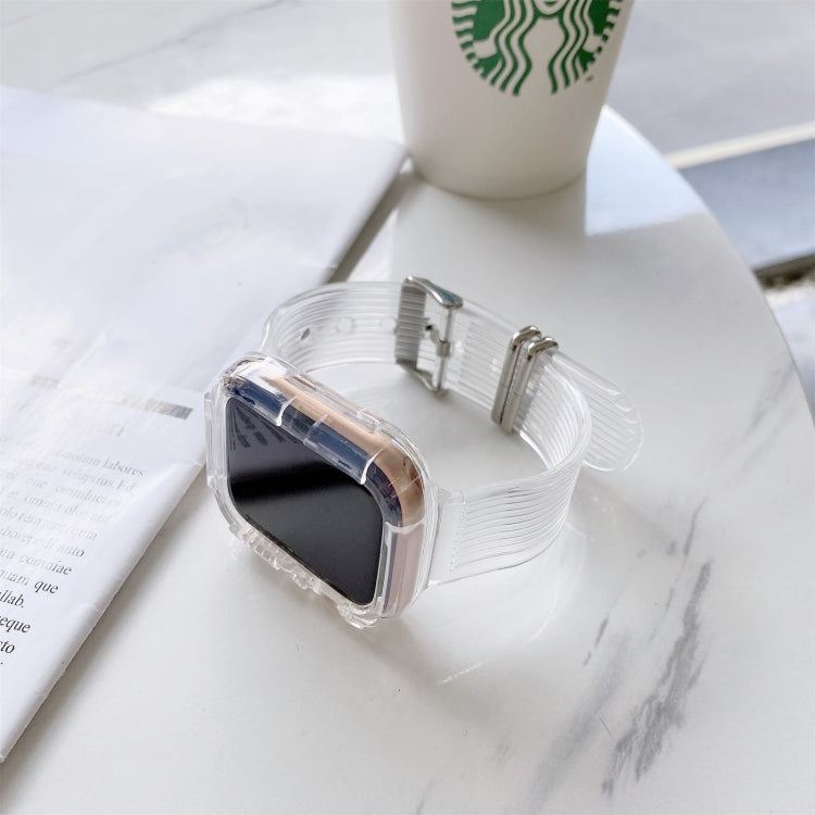 Candy Color Transparent TPU Watchband For Apple Watch Series 6 & SE & 5 & 4 44mm, For Apple Watch Series 7 45mm / & 6 & SE & 5 & 4 44mm