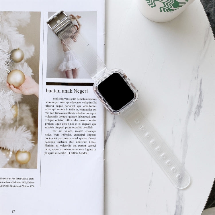 Candy Color Transparent TPU Watchband For Apple Watch Series 6 & SE & 5 & 4 44mm, For Apple Watch Series 7 45mm / & 6 & SE & 5 & 4 44mm