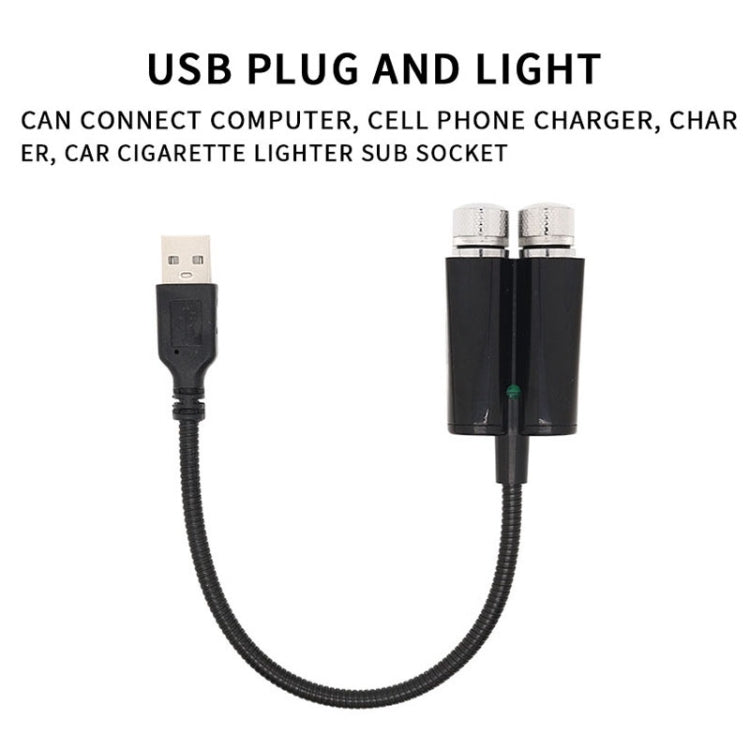 Car Two-color USB Star Dome Light Atmosphere Laser Projection Decorative Light, Constantly Bright Version, Constantly Bright (Red Blue), Constantly Bright (Red Green)