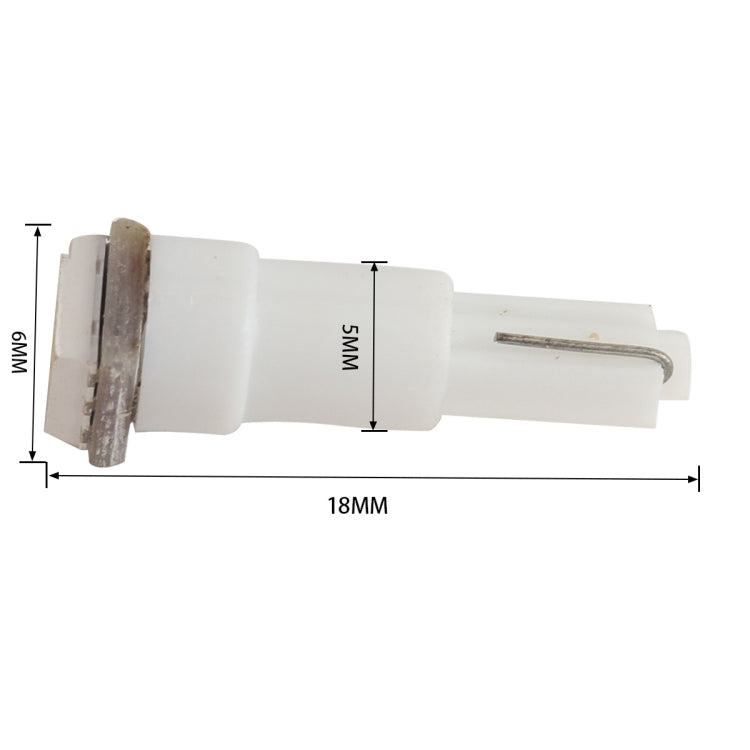 30 PCS T5 1LED SMD-5050 Car Modification LED Indicator Light White Light, A3896