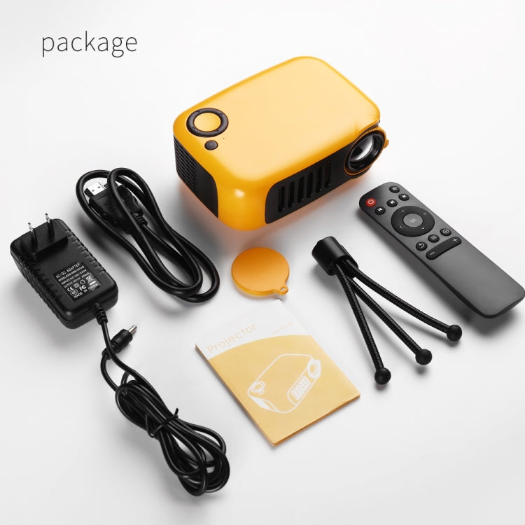 TRANSJEE A2000 320x240P 1000 ANSI Lumens Mini Home Theater HD Digital Projector, Plug Type: US Plug