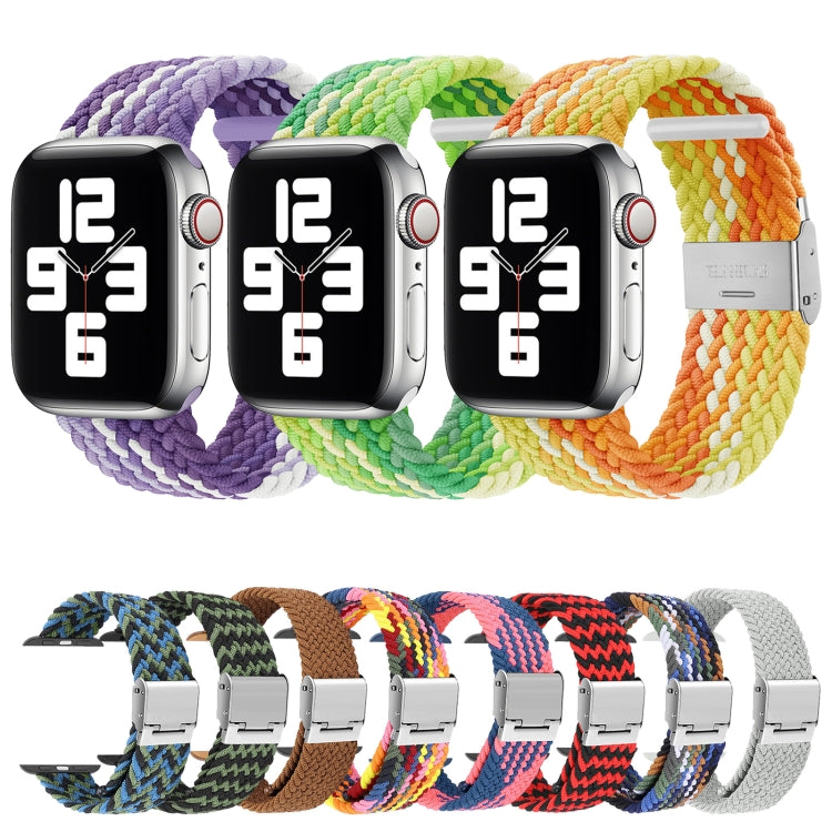 Geflochtene + Edelstahl-Ersatzarmbänder für Apple Watch Series 6 & SE & 5 & 4 44mm / 3 & 2 & 1 42mm, für Apple Watch Ultra 49mm / Series 8 & 7 45mm / SE 2 & 6 & SE & 5 & 4 44mm / 3 & 2 & 1 42mm, für Apple Watch Series 7 45mm / 6 & SE & 5 & 4 44mm