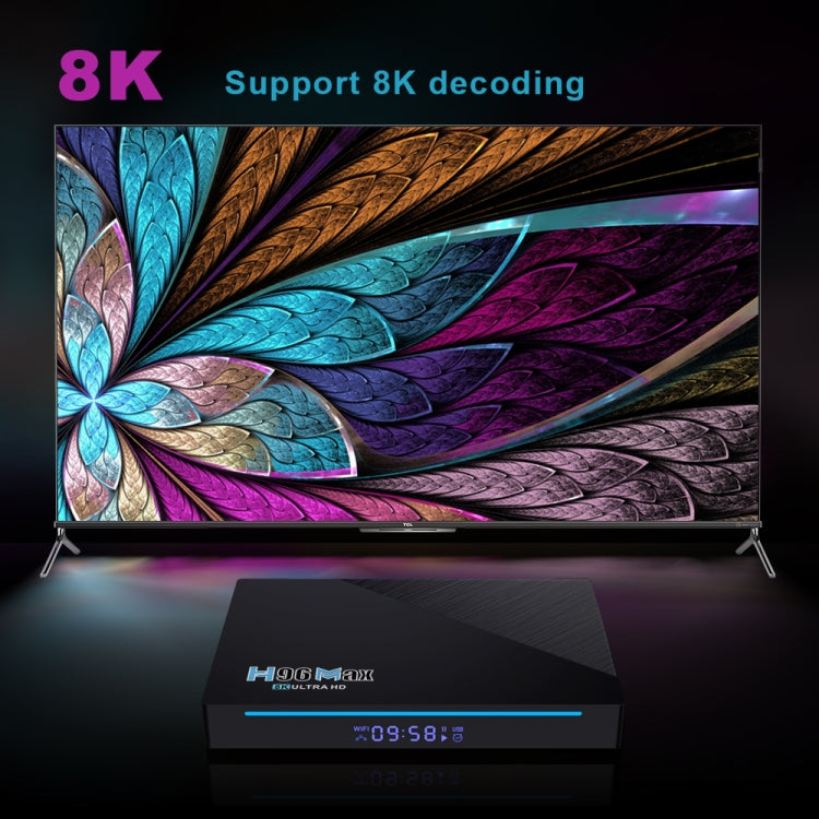 H96 Max 8K Smart TV BOX Android 11.0 Media Player wtih Remote Control, Quad Core RK3566, RAM: 4GB, ROM: 32GB, Dual Frequency 2.4GHz WiFi / 5G, 4GB+32GB, US Plug, 4GB+32GB, EU Plug, 4GB+32GB, UK Plug, 4GB+32GB, AU Plug